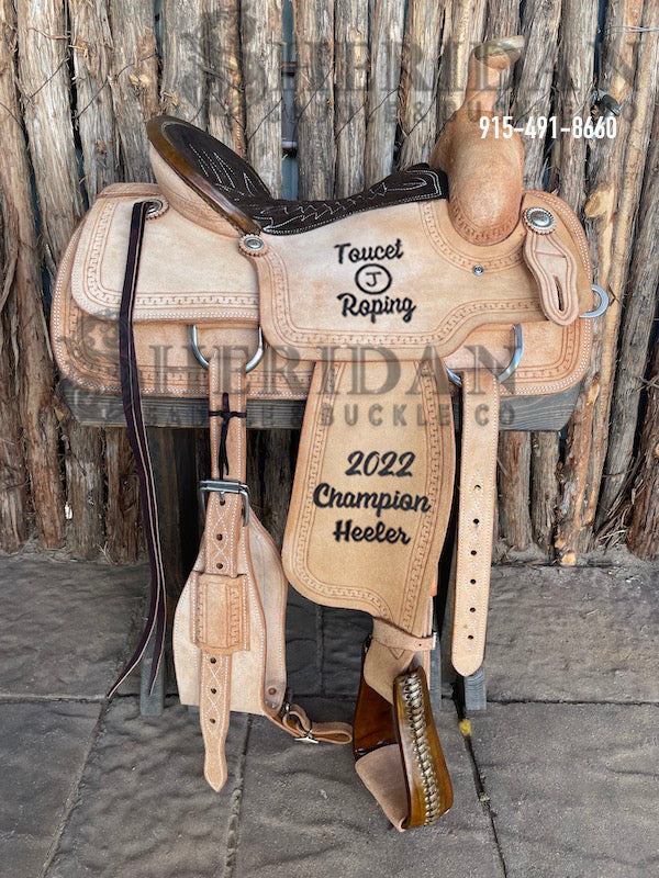 Sheridan Team Roping Saddle Full Roughout