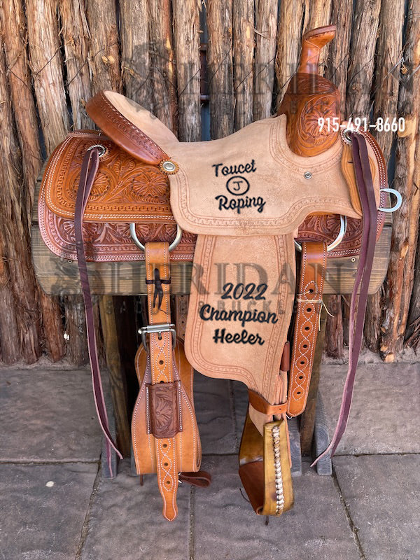 Sheridan Team Roping Saddle Wild Rose/Hard Seat