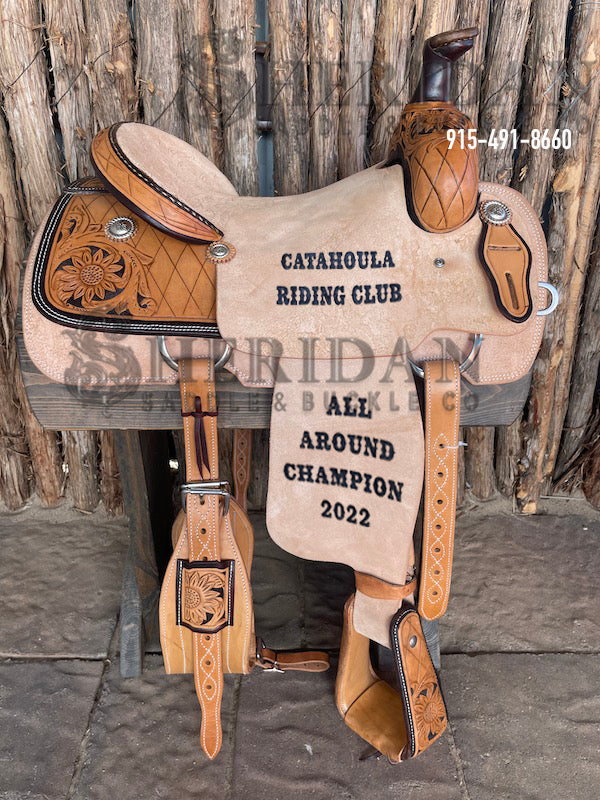 Sheridan Team Roping Saddle Diamond/Sunflower