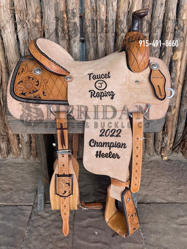 Sheridan Team Roping Saddle Diamond/Sunflower