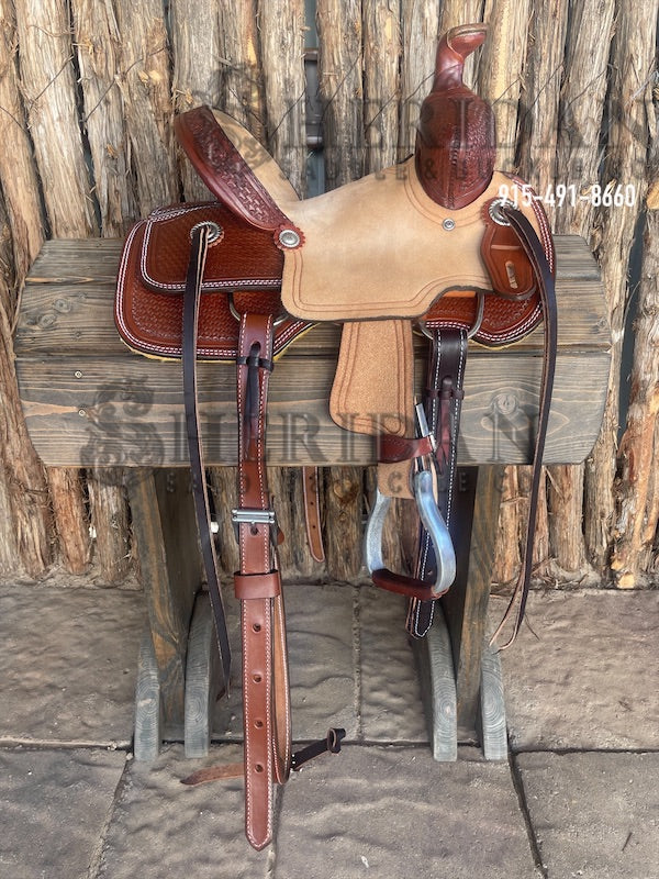 10" Sheridan Youth Ranch Saddle Basket/Chey Roll
