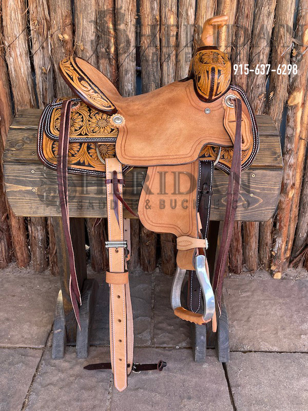 12" Sheridan Youth Ranch Saddle Sunflower/Chey Roll