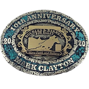 Spruce Trophy Belt Buckle Crushed Turquoise Style