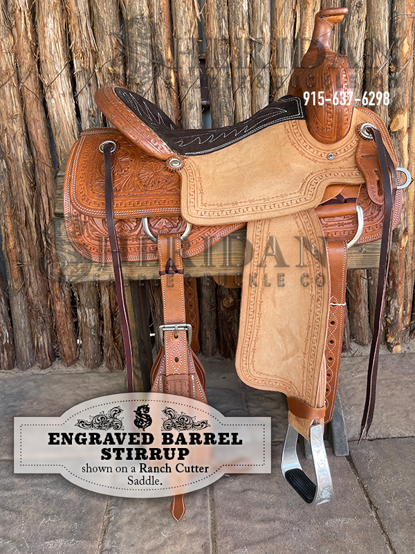 Barrel Racing Stirrups Engraved