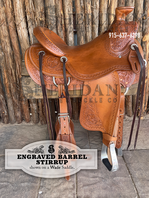 Barrel Racing Stirrups Engraved
