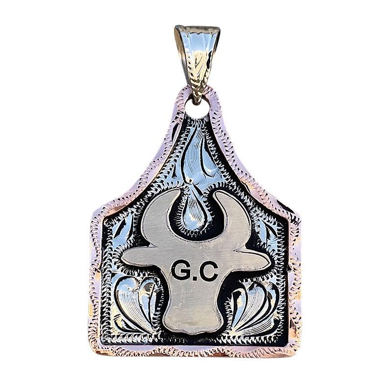 Cow Tag Necklace Pendant