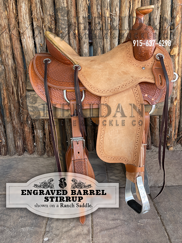 Barrel Racing Stirrups Engraved